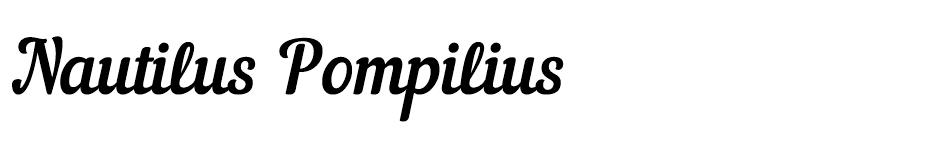 Nautilus Pompilius font